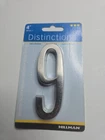New: Hillman Distinctions #9 843289 4" Brushed Nickel House Number Metal Address. Price: $6.99.
