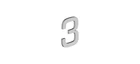 4" Number 3, Series With Risers, Stainless Steel Brushed New. Price: $24.52.