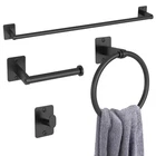Matte Black Bathroom Accessories Set Kljkpa Pieces Hardware 24 New. Price: $30.08.