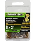 Hillman 42470 Power Pro Premium Interior Wood Screws #8 X 2", 50-PACK New. Price: $20.75.