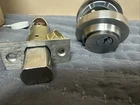Schlage B-series Door Lock Mortise Deadbolt Strike Polished Nickel Hardware Used. Price: $29.99.