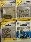 4-PACK 5/PC (20 Hooks) National Hardware N120-543 Brass Square Bend 1-3/8" New. Price: $17.99.