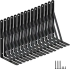 16 Pack L11 X 8" Black Heavy Duty Shelf Brackets With Screws Metal New. Price: $54.99.