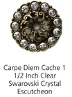 Carpe Diem Cache 1/2 Inch Clear Swarovski Crystal Escutcheon Open. Price: $19.95.