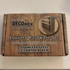 Decorex Louvers Hardware Set Stainless Steel Coated Black DHLH-02 For Blinds New. Price: $42.49.