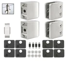 Stainless Steel Heavy Duty Square Glass Clamp For 3/8"OR 1/2" Thickness New. Price: $69.50.