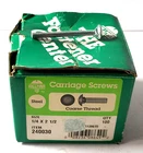 Hillman Coarse Thread Carriage Bolts Screws 100 Pcs 1/4 20 X 1/2" New. Price: $20.00.