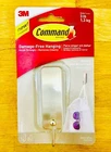 3M Command Damage Free Hanging Med Brushed Nickel Hook Holds 3LB Home Walls New. Price: $7.95.