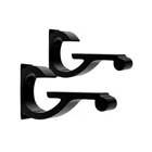 Brixwell Aluminum Shelf Bracket For 5/8" To 3/4" Glass - Black, 80 Lbs, 2 Pack New. Price: $20.33.