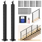 Cke 36" Stair Cable Railing Post Kit 5-10FT, 2 Pack W/ 150FT Wire Rope -black New. Price: $107.99.