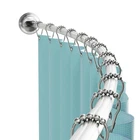 Shower Curtain Rod 50-72 Adjustable Tension Rustproof Satin Nickel Zenna Home New. Price: $74.99.