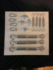 (4) M5 Hook & (3) M10 Eye Turnbuckles Adjustable Wire Rope Tension New. Price: $17.99.