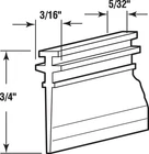Prime-line 19672 Gray Vinyl Frameless Shower Door Sweep 36 X 3/4 5.4 In. New. Price: $7.77.