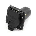 Pollak 7-WAY Rv Trailer Connector Socket Circuit Round With Bracket New. Price: $21.99.
