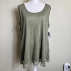 Travel Elements Nwt Women's Top Tank Mesh Olive Size Xl Lined Sleeveless New. Price: $9.00.