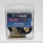 2PK Truguard F24407TV Black Plastic Wheel Caster Brass Finish Plate 1-1/4-IN. New. Price: $12.00.