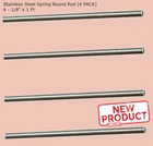 4 Pack 1/8" Dia X Foot Stainless Steel Spring Round Rod Stock 302 Alloy New. Price: $39.25.