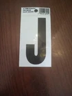 Reflective Letter "j" Black Hillman 3" New. Price: $9.88.