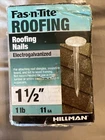 Hillman Electro Galvanized Roofing Nails 11-GAUGE 1-1/2" 461459 New. Price: $5.50.