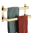 Kokosiri Brushed Gold SUS304 Stainless Steel Modern Square Bathroom Towel Bar New. Price: $35.99.