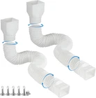 WHITE-2PACK Gutter Downspout Extensions Flexible, Drain Extender, New. Price: $35.26.