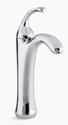 Kohler Forte Tall 1-HOLE/HNDL Low-arc Bath Rm Faucet Polish Chrome K-10217-4-CP Open. Price: $351.00.