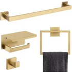Tqkag Brushed Gold Bathroom Towel Bar Holder Sets Premium Stainless Steel New. Price: $75.79.