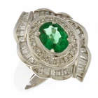 Nobrand Ring 1/2 EU48 PT900PLATINUM Tourmaline 0.859CT Diamond 0.574CT Used Pre-owned. Price: $1200.96.