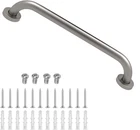 Brushed Nickel Bathroom Shower Grab Bar, Home Care Hardware (16 Inch) New. Price: $49.99.