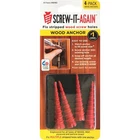 Screw-it-again #2 To #16 Thread X In. Red Plastic Wood Anchor (4-COUNT) New. Price: $12.00.