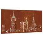Wall Art Outdoor Patio Metal Decoration Corten Steel Skyline Design Vidaxl New. Price: $39.99.