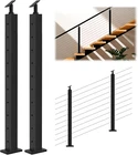 Adjustable Stair Cable Railing Post 36" - 2 Pack, Black Stainless Steel New. Price: $166.99.