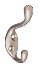 National Hardware N331-009 Satin Nickel 75 Lbs. Load Heavy Duty Coat/hat Hooks. Price: $10.16.