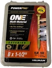 Hillman 8''X 1-1/2 Power Pro One Multi-material Screws Lb 164PCS #116826 New. Price: $18.70.