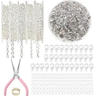 Xkcwxy Necklace For Jewelry MAKING,16.4 Ft 5 Rolls Silver Plated Chains... New. Price: $28.03.