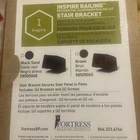 Fortress Durable Railing Stair Bracket Set Aluminum Black 58505068 Open. Price: $37.77.