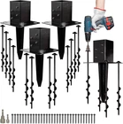 16 No-dig 4 Ground Spike Post Anchors Powder-coated Steel, Includes Corne New. Price: $254.42.
