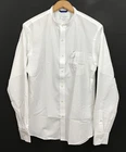 New Teddy Stratford Band Collar White Seersucker Zip Up Button Shirt Sz 3 M/l. Price: $38.99.