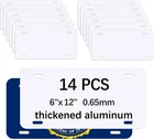 14 Pack Sublimation License Plate Blanks 6"X12" X0.65MM Metal Aluminum Automotiv New. Price: $35.95.