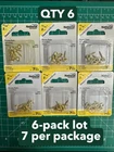 6-PACK Lot 7/PC National Hardware N118-737 Screw In Eye Hook Small Brass 13/16" New. Price: $22.84.