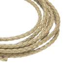 Uxcell Braided Leather Cords, Round Strap, Soft 4MM 2M, Apricot New. Price: $14.00.