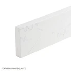 25" 3CM Quartz Vanity Backsplash - Feathered White New. Price: $104.00.