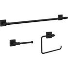 Franklin Brass Maxted 3 Piece Bathroom Hardware Set 24 Towel Bar Matte Black Open. Price: $24.99.