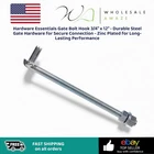Hardware Essentials Gate Bolt Hook 3/4" X 12" - Durable Steel New. Price: $39.99.