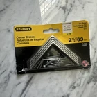 Stanley Hardware 75-6371 CD997 2-1/2" Corner Braces, Zinc Plated, 4PCS New. Price: $5.95.