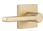 Miseno MLK4022SB Lorton Flat Bar Passage Door Lever Set - Satin Brass New. Price: $35.00.