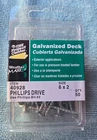Hillman 40928 Galvanized Phillips Drive Deck Screw 6 X Bit #2 (pack Of 50) New. Price: $10.99.