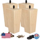 La Vane 4 Inch Solid Wood Furniture Legs Set Of Square Pyramid Unfinished New. Price: $36.65.