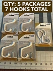 Nos 5-PACK National Hardware N266-049 Heavy Duty Coat Clothes Hat Hook White New. Price: $27.74.