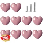Perphin Pink Heart Cabinet Knobs 10 Pack New. Price: $27.99.